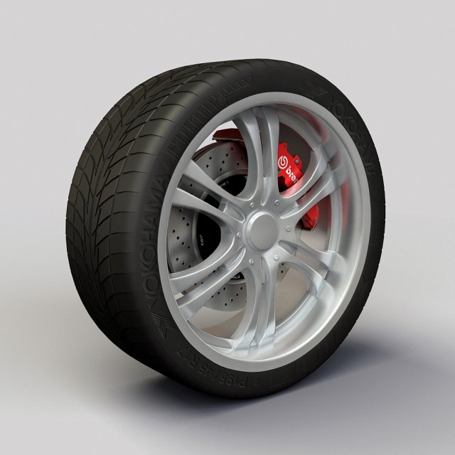 wheel alloy ion 151 rims and tyre 3D-Modell .c4d .max .obj .3ds .fbx .stl .blend 
