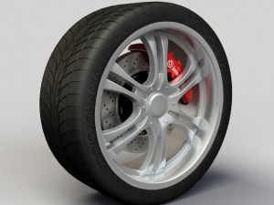 wheel alloy ion 151 rims and tyre Model 3D