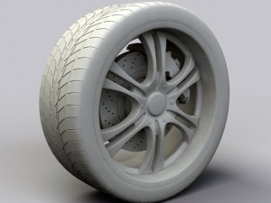 wheel alloy ion 151 rims and tyre 3D-Modell