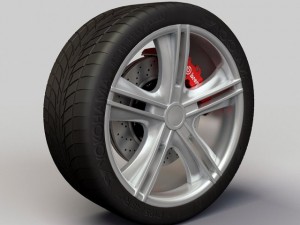 wheel alloy ion 161 rims and tyre Model 3D