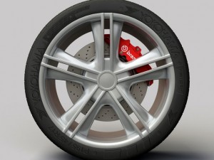 wheel alloy ion 161 rims and tyre Model 3D