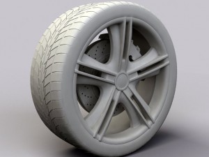wheel alloy ion 161 rims and tyre Model 3D