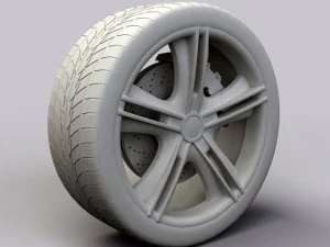 wheel alloy ion 161 rims and tyre 3D Model