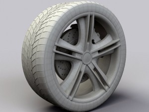 wheel alloy ion 161 rims and tyre Model 3D