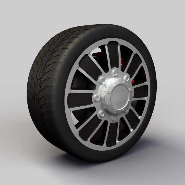 wheel alloy ion 166 rims and tyre Modelo 3D .c4d .max .obj .3ds .fbx .stl .blend 