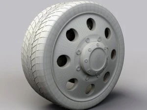 wheel alloy ion 167 rims and tyre 3D Model
