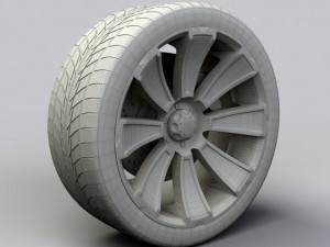 wheel alloy ion 180 rims and tyre 3D Модель