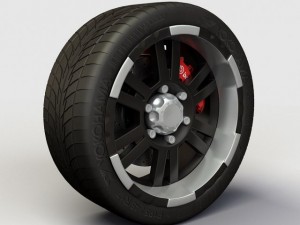 wheel alloy ion 182 rims and tyre Model 3D