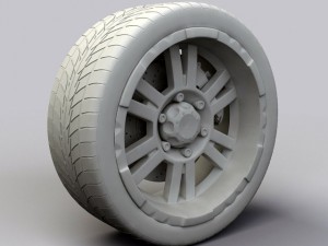 wheel alloy ion 182 rims and tyre 3D Модель