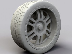 wheel alloy ion 195 rims and tyre 3D 모델