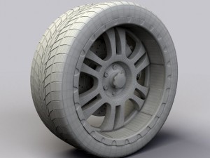 wheel alloy ion 195 rims and tyre 3D 모델