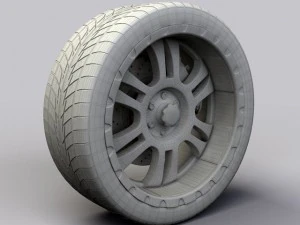 jante e pneu em liga leve ion 195 Modelo 3D