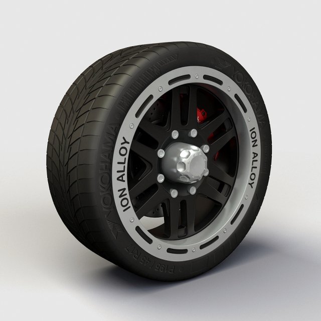 wheel alloy ion 133 rims and tire Modelo 3D .c4d .max .obj .3ds .fbx .stl .blend 