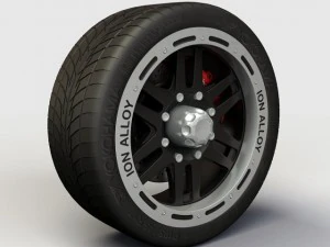 диски легкосплавні іон 133 диски та шини 3D Модель