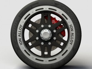 wheel alloy ion 133 rims and tire Modelo 3D