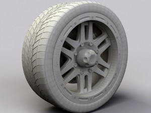 wheel alloy ion 133 rims and tire Modelo 3D
