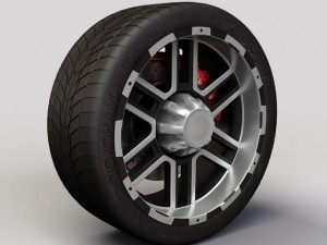 wheel alloy ion 179 rims and tyre Model 3D