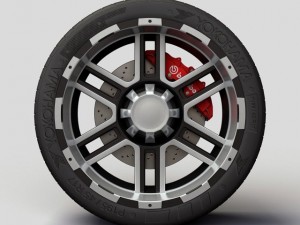 wheel alloy ion 179 rims and tyre 3D Модель