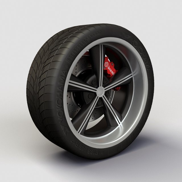 wheel alloy ion 625 rims and tire Model 3D .c4d .max .obj .3ds .fbx .stl .blend 