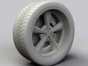 wheel alloy ion 625 rims and tire Model 3D