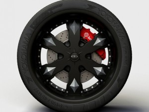 wheel baccarat  athlete rims and tyre Model 3D