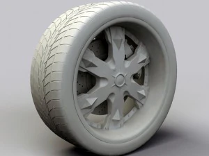 wheel baccarat  athlete rims and tyre 3D Model