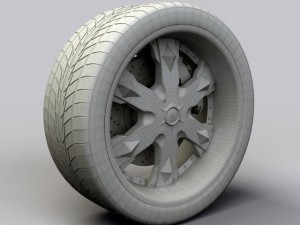 wheel baccarat  athlete rims and tyre Model 3D