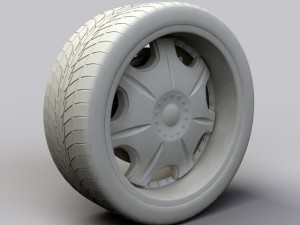 wheel baccarat  director rims and tire Model 3D