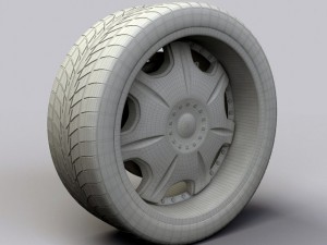 wheel baccarat  director rims and tire Model 3D