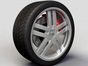 ホイール バカラ フュージョン リムとタイヤ 3Dモデル