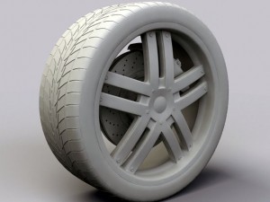 wheel baccarat  fusion rims and tire Model 3D