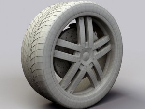 wheel baccarat  fusion rims and tire Model 3D