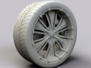 wheel baccarat  passion rims and tire 3D 모델