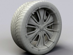 wheel baccarat  passion rims and tire 3D 모델