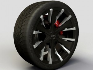 wheel baccarat  phang rims and tyre Model 3D