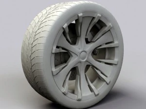 wheel baccarat  phang rims and tyre 3D Model