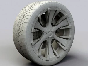 wheel baccarat  phang rims and tyre 3D Model