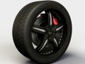 wheel baccarat  sync rims and tyre Model 3D