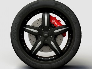 wheel baccarat  sync rims and tyre 3D Model