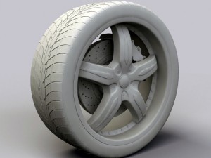 wheel baccarat  sync rims and tyre 3D Model
