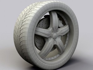 wheel baccarat  sync rims and tyre 3D Model