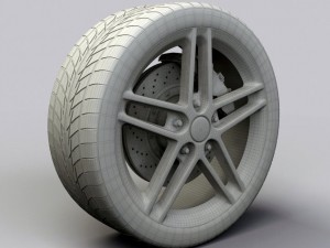 wheel detroit  2006 z06 rims and tire Modello 3D