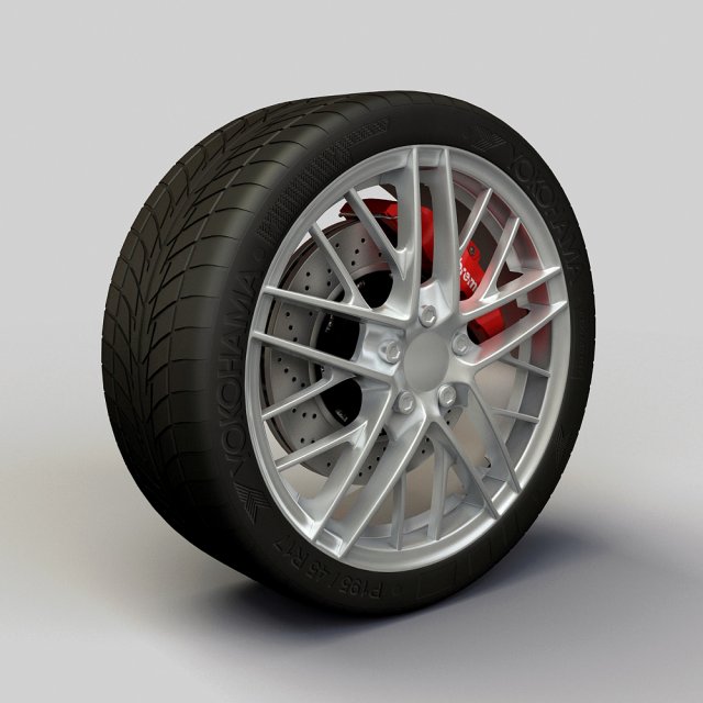 wheel detroit c6 rims and tire 3Dモデル .c4d .max .obj .3ds .fbx .stl .blend 