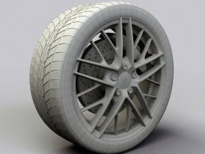 wheel detroit c6 rims and tire 3Dモデル