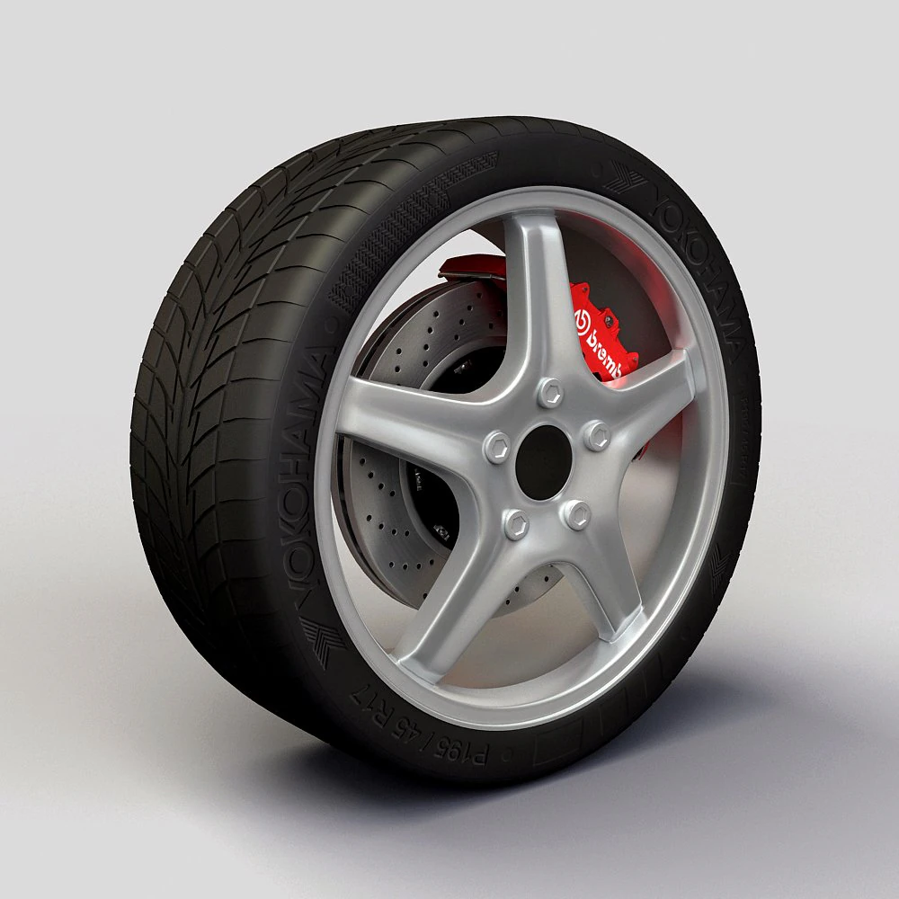 колесо detroit cobra r диски та шини 3D Модель .c4d .max .obj .3ds .fbx .stl .blend 