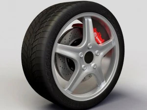 roda detroit cobra r jantes e pneu Modelo 3D