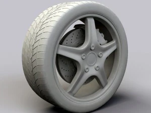 колесо detroit cobra r диски та шини 3D Модель