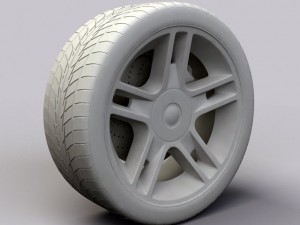 wheel detroit hd rims and tire 3D 모델