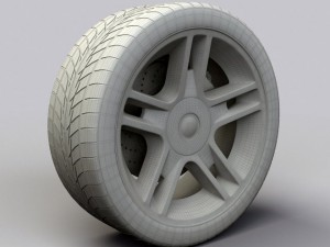 wheel detroit hd rims and tire 3D 모델
