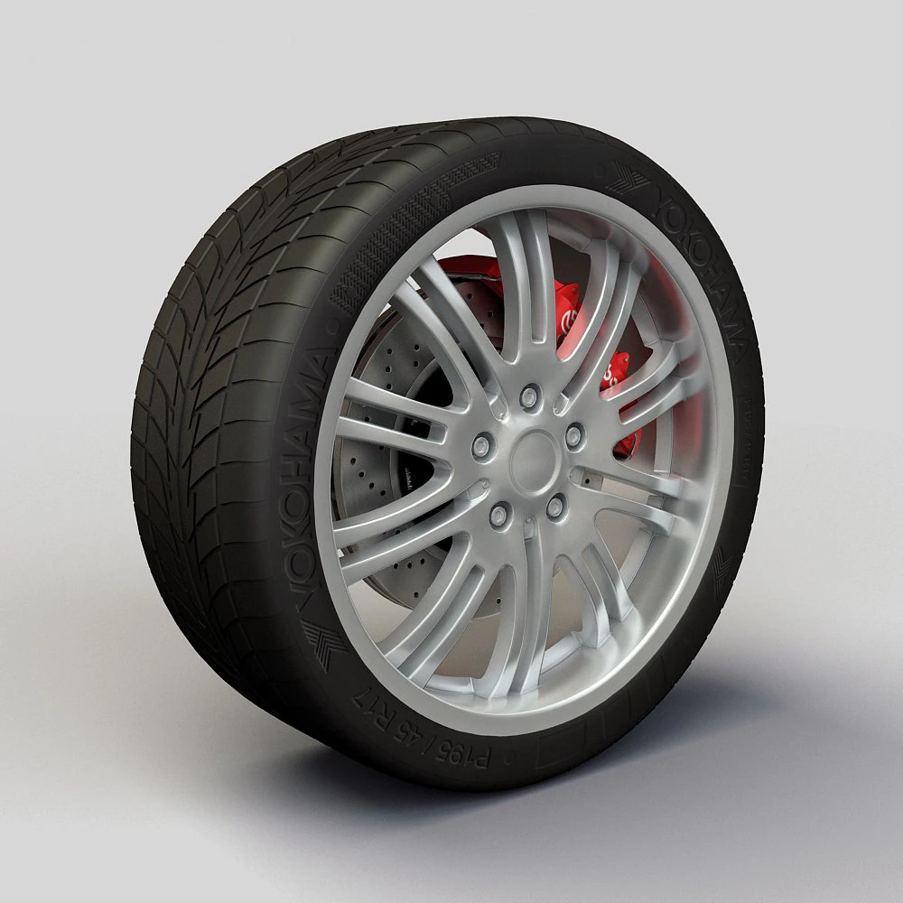 wheel detroit m3 rims and tire 3D Model .c4d .max .obj .3ds .fbx .stl .blend